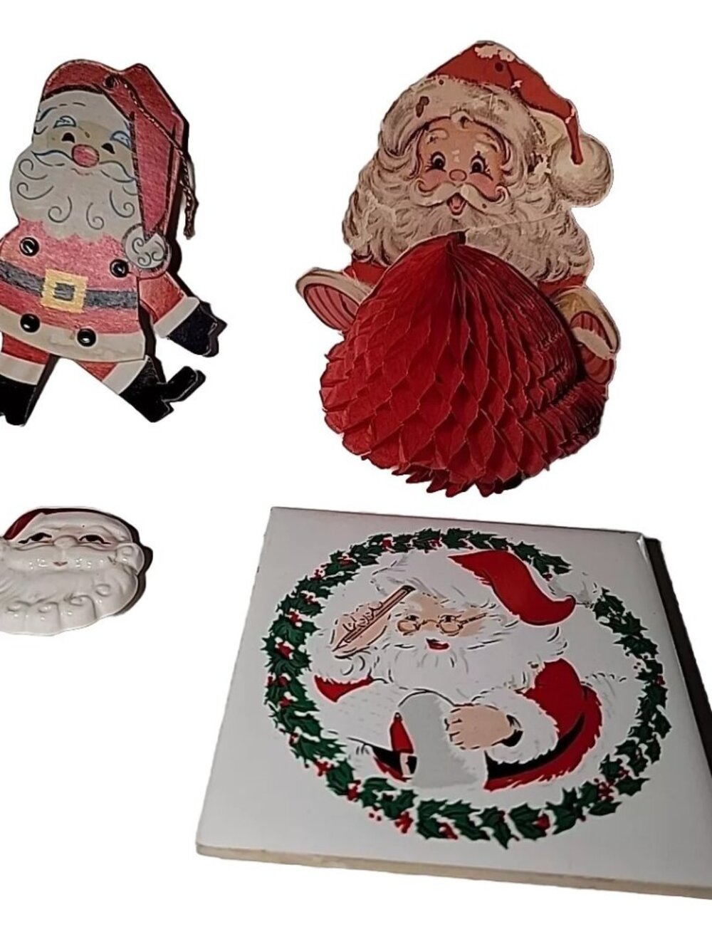 Vintage Santa Claus  Christmas Ornament Decoration Kitschmas 1980s Beistle